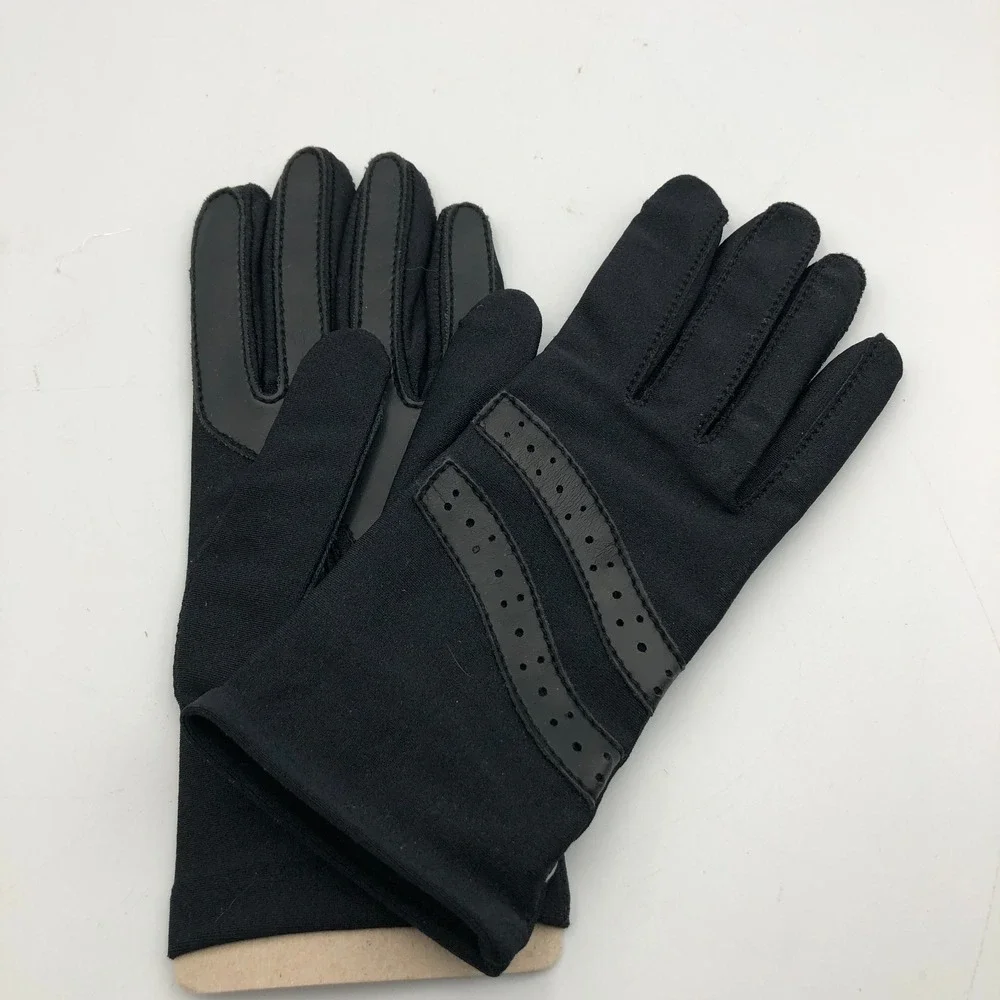 Vintage‎ Legg's Sheer Energy Stretch Black Driving Gloves Unlined One Size 1990